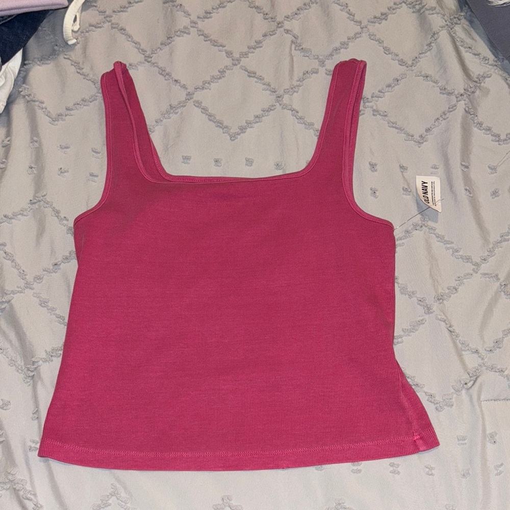 Women's Pink Cropped Tank Top